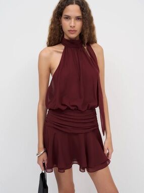 REFORMATION Karla Dress in BlackBerry 0
